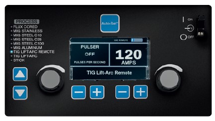 235tigscreen Miller Multimatic 235 Multiprocess Welder w/EZ-Latch Running Gear 951846