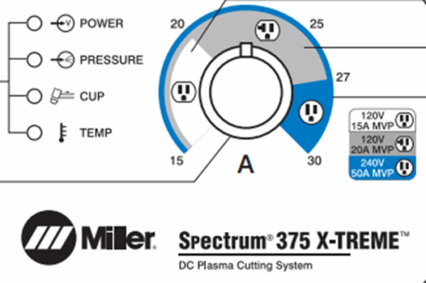 405924437 279482728406671 3293559805151186550 n 24 Miller Spectrum 375 X-Treme Plasma Cutter w/ X-Case (120/240V) #907529