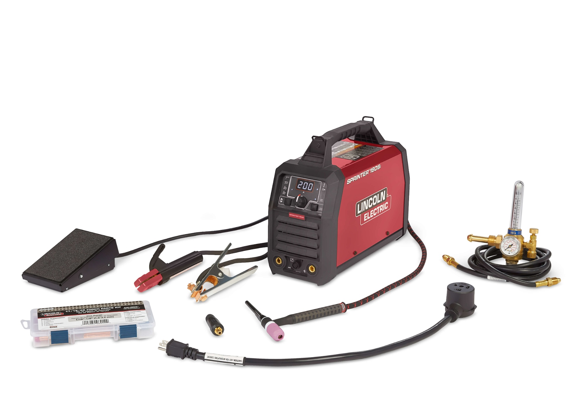 Lincoln Electric Sprinter™ 180Si TIG One-Pak® #K5584-1 - What's Included Lincoln Electric Sprinter™ 180Si TIG One-Pak® #K5584-1 - What's Included
