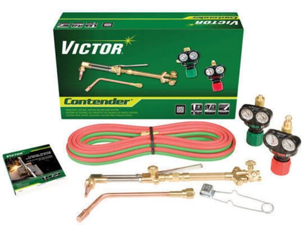 LE K5457 1 5 19 Victor Technologies Contender Heavy Duty Outfit, 315FC Torch Handle, CA 2460 Cutting Attachment, 540/300 ESS3 EDGE Regulators