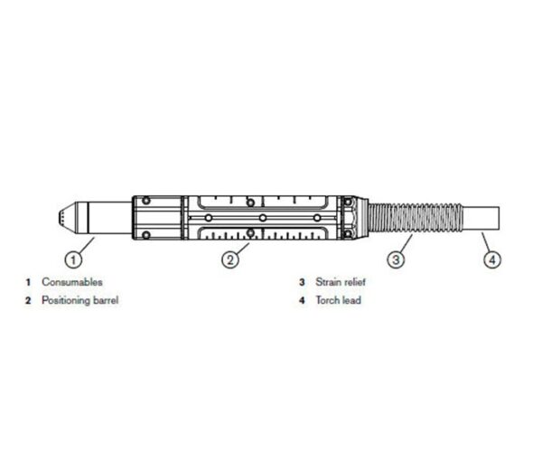 T94iH RHardHatPAPDualtecM 22 Hypertherm Duramax Lock Machine Torch Assembly 180 deg – 25′ #088167