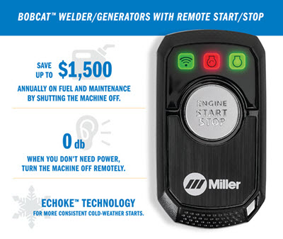 bobcatremotestarticon Miller Bobcat 265 Engine Driven Welder w/Remote Start/Stop 907826